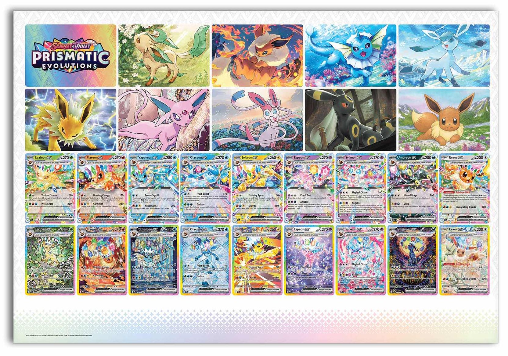 Cards from Prismatic Evolutions