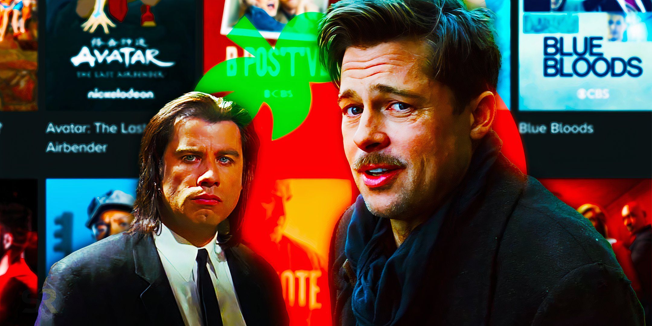 Pulp Fiction Vincent Vega Inglourious Basterds Aldo Raine with streaming in the background