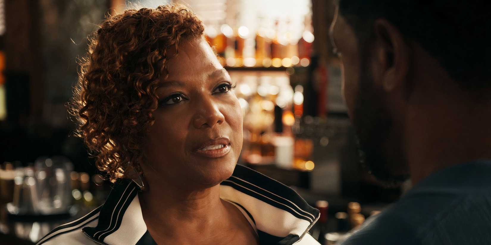 Queen Latifah as Robyn talking to someone in The Equalizer