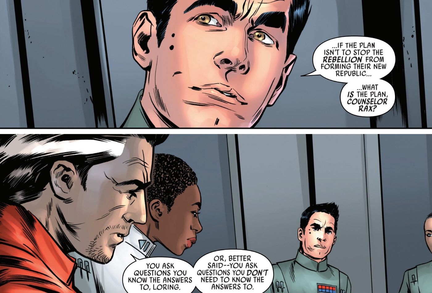 Rax Keeping Secrets From Imperials in Republic Under Siege #2