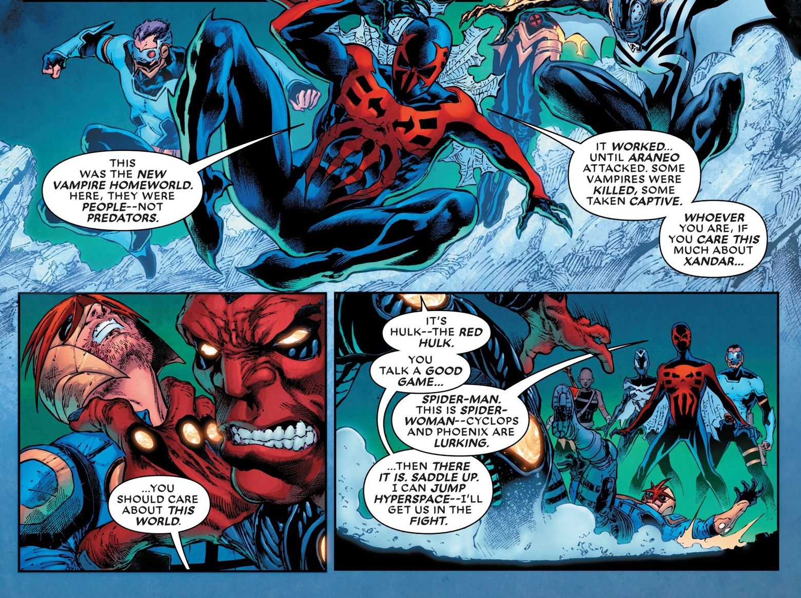  Red Hulk Agrees to Transport Spider-Man and Others