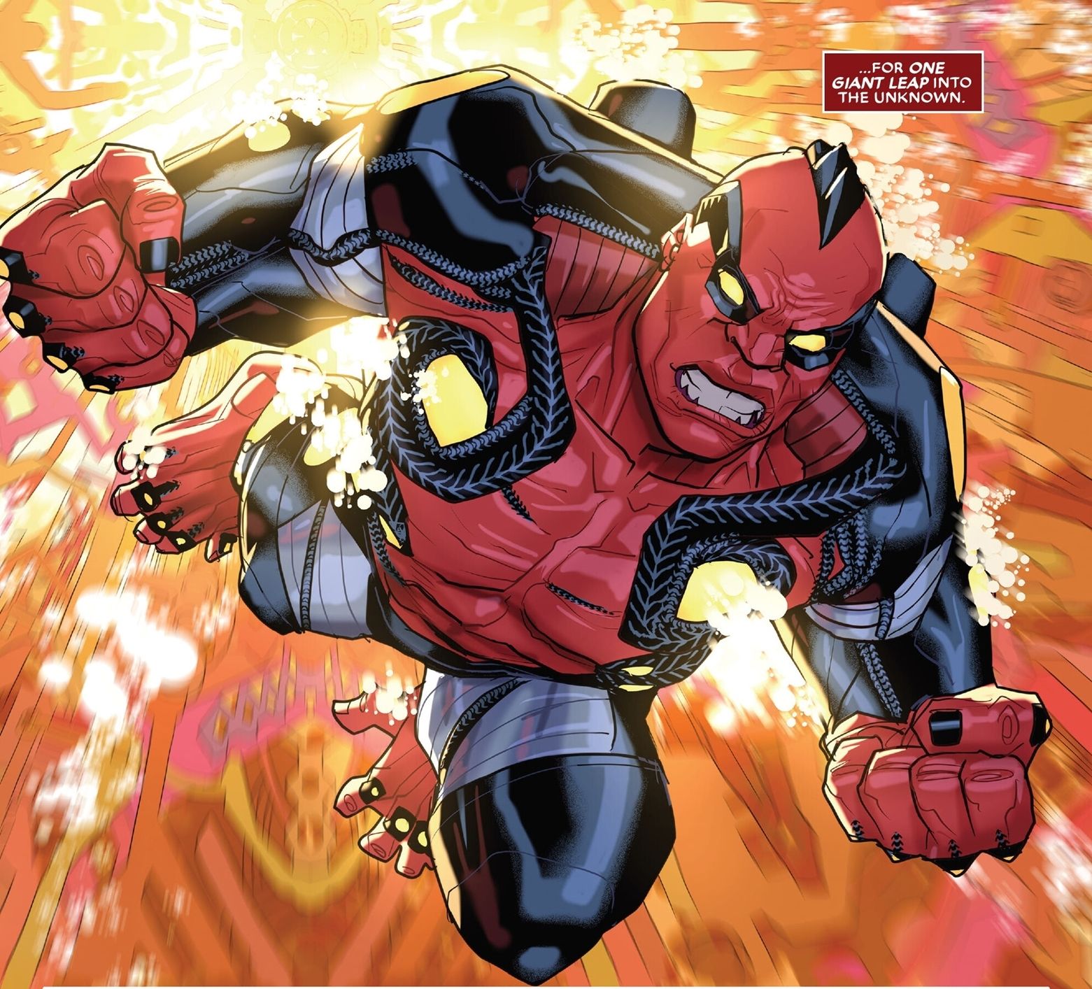  2099 Red Hulk Begins Hyperspace Jump