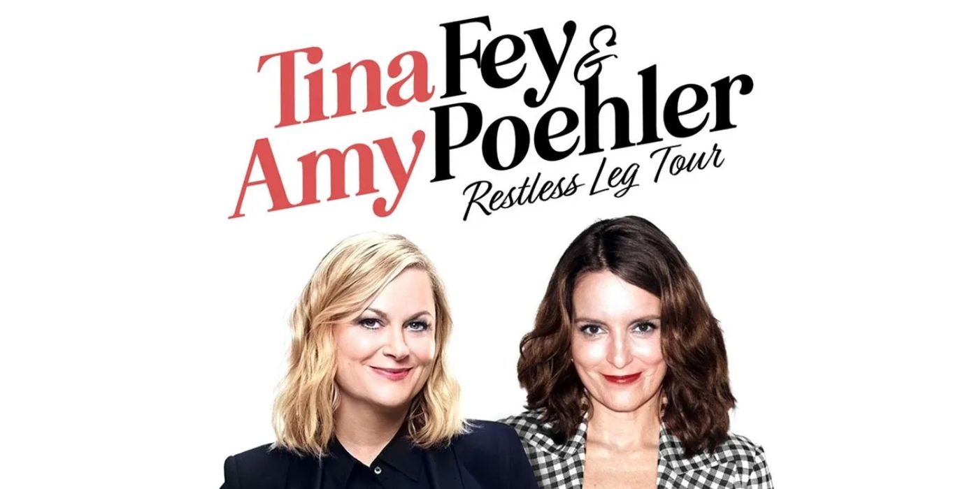 Plakat z trasy koncertowej Restless Leg Tour Amy Poehler i Tiny Fey