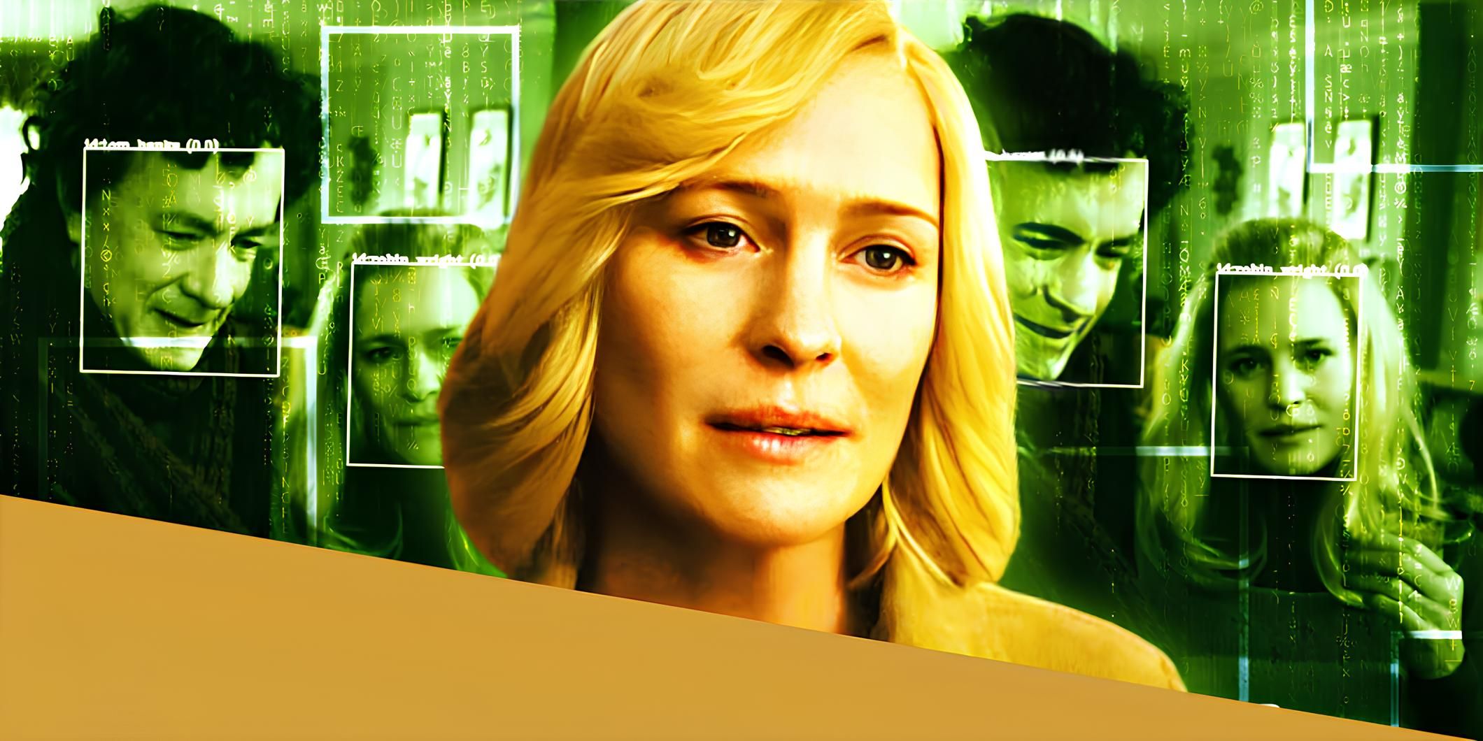 Robin Wright in Here Next to Tom Hanks with Squares around their phase and Code