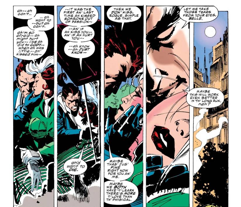 Rogue is afraid to kiss Gambit in X-Men #24-1