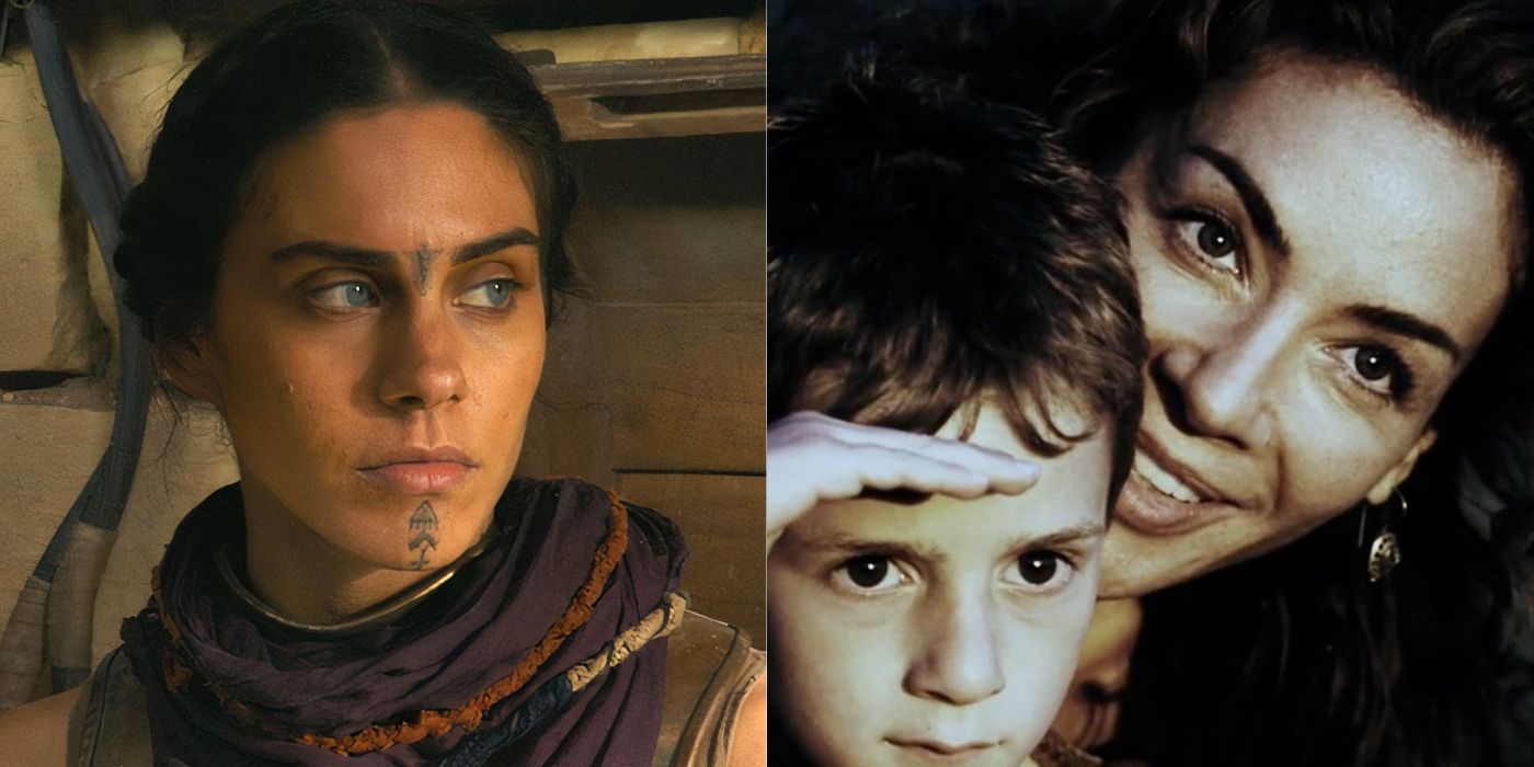 Arishat and Maximus' wife and son from Gladiator and Gladiator II