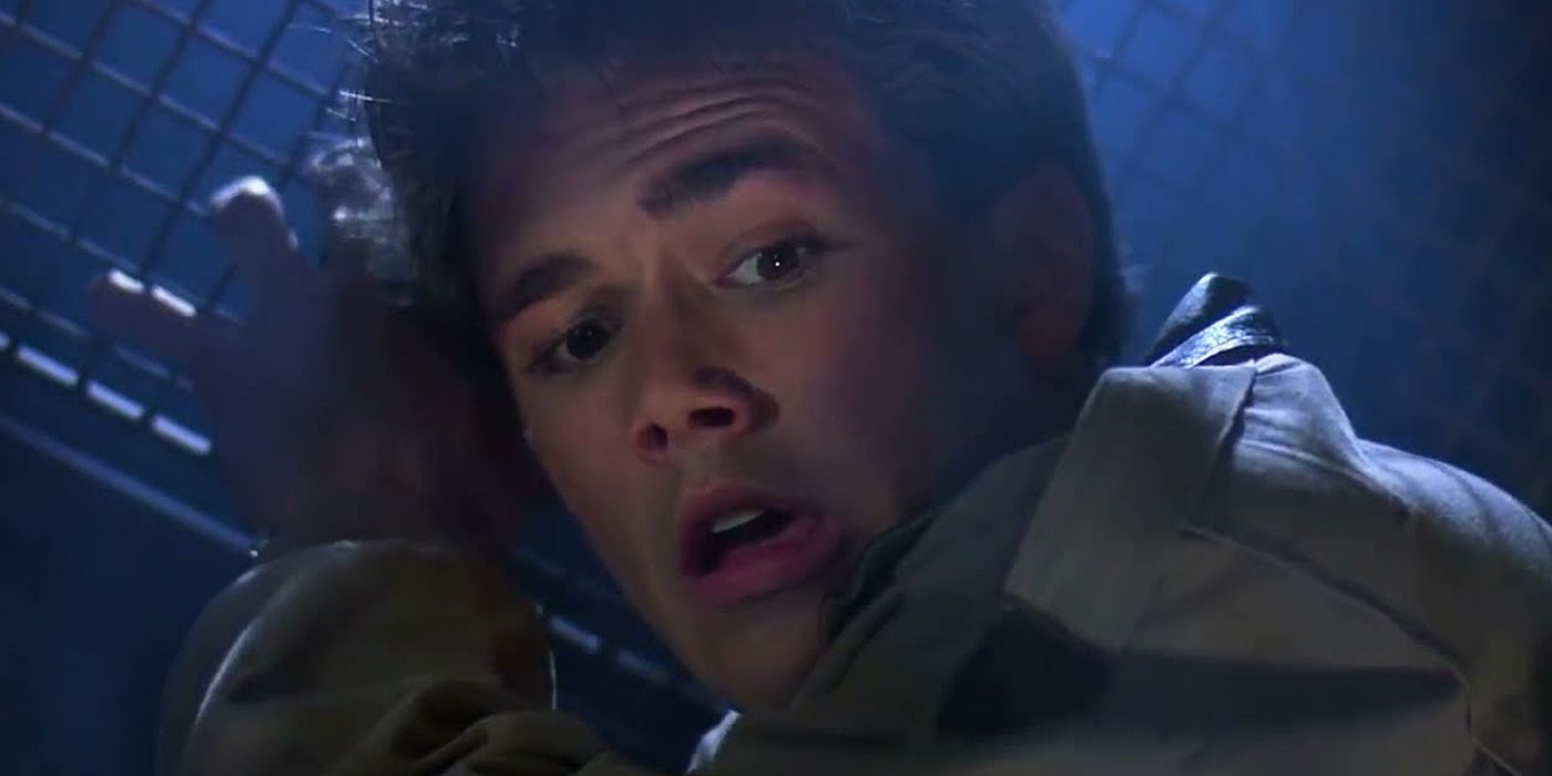Sean Robertson trying to scape from Jason in Friday The 13th Part 8