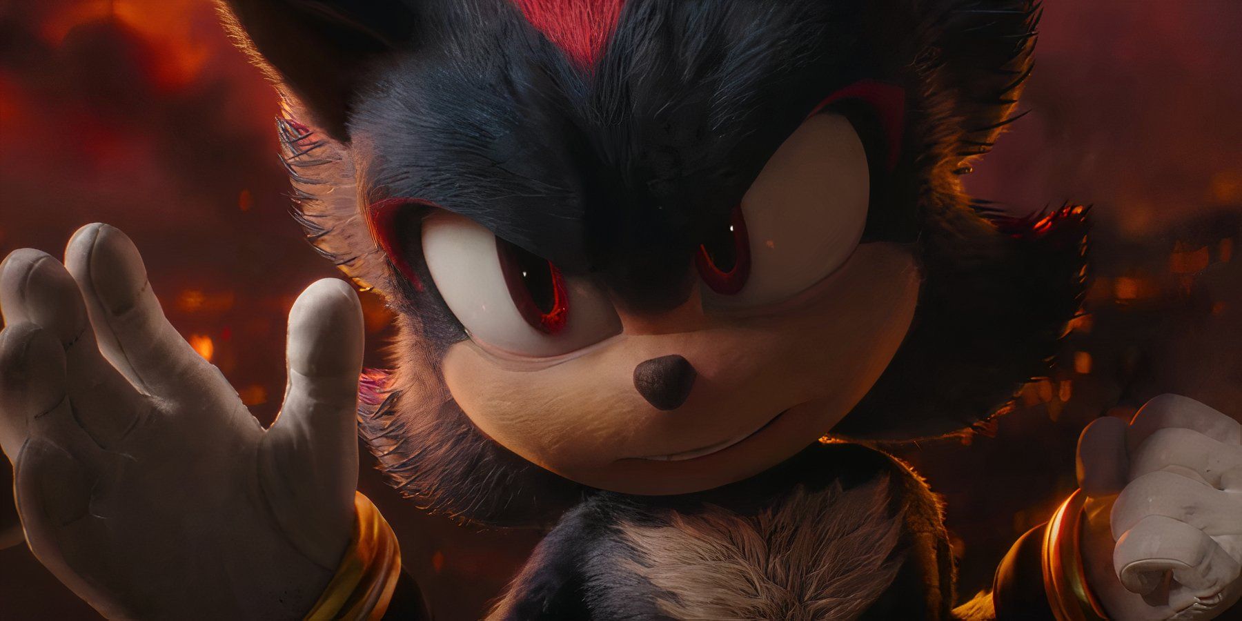 Shadow prepared to punch Sonic in Sonic the Hedgehog 3