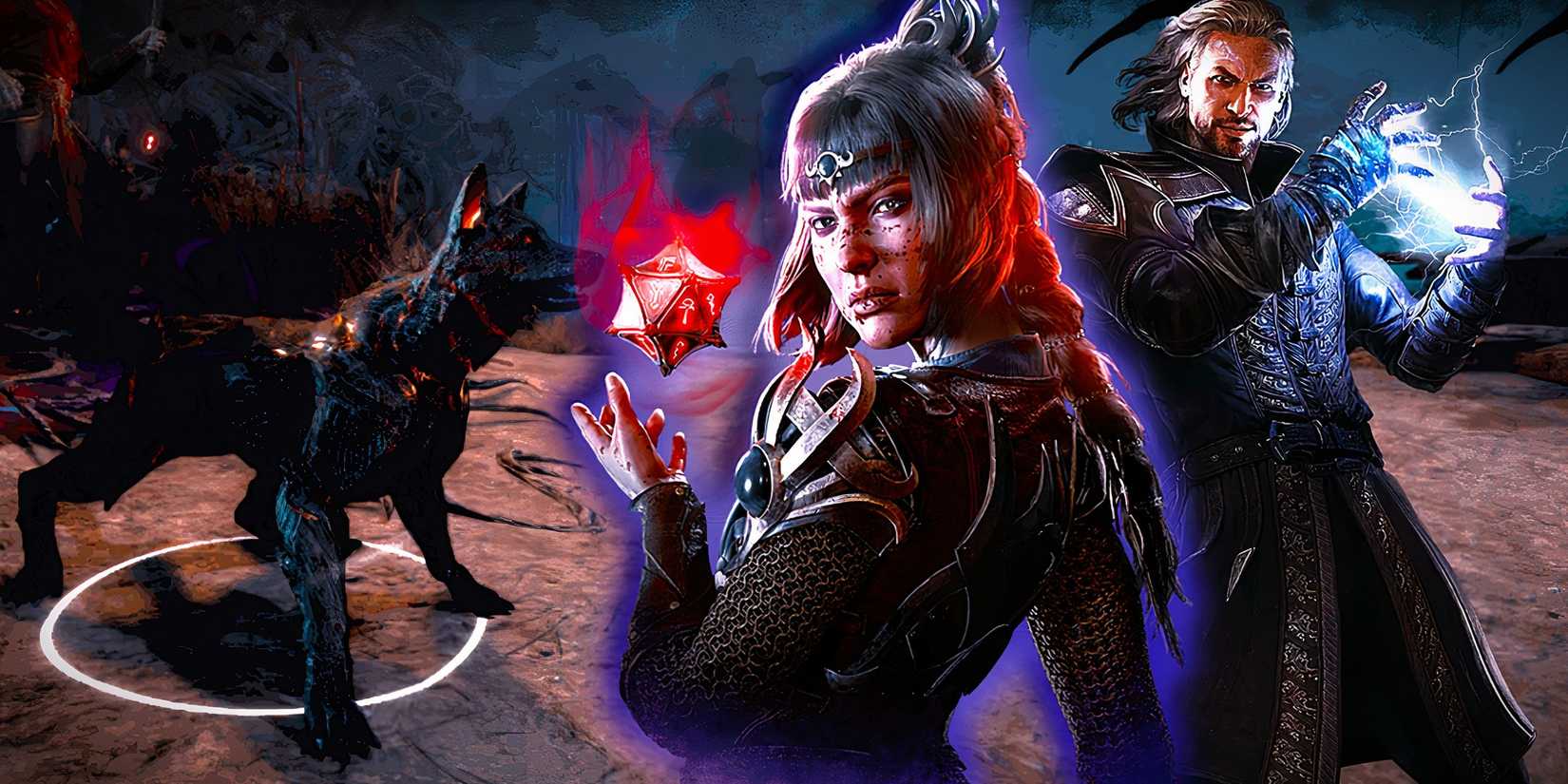 Shadowheart and Gale and The Hound of Ill Omen Baldur's Gate 3 Patch 8 New Subclasses