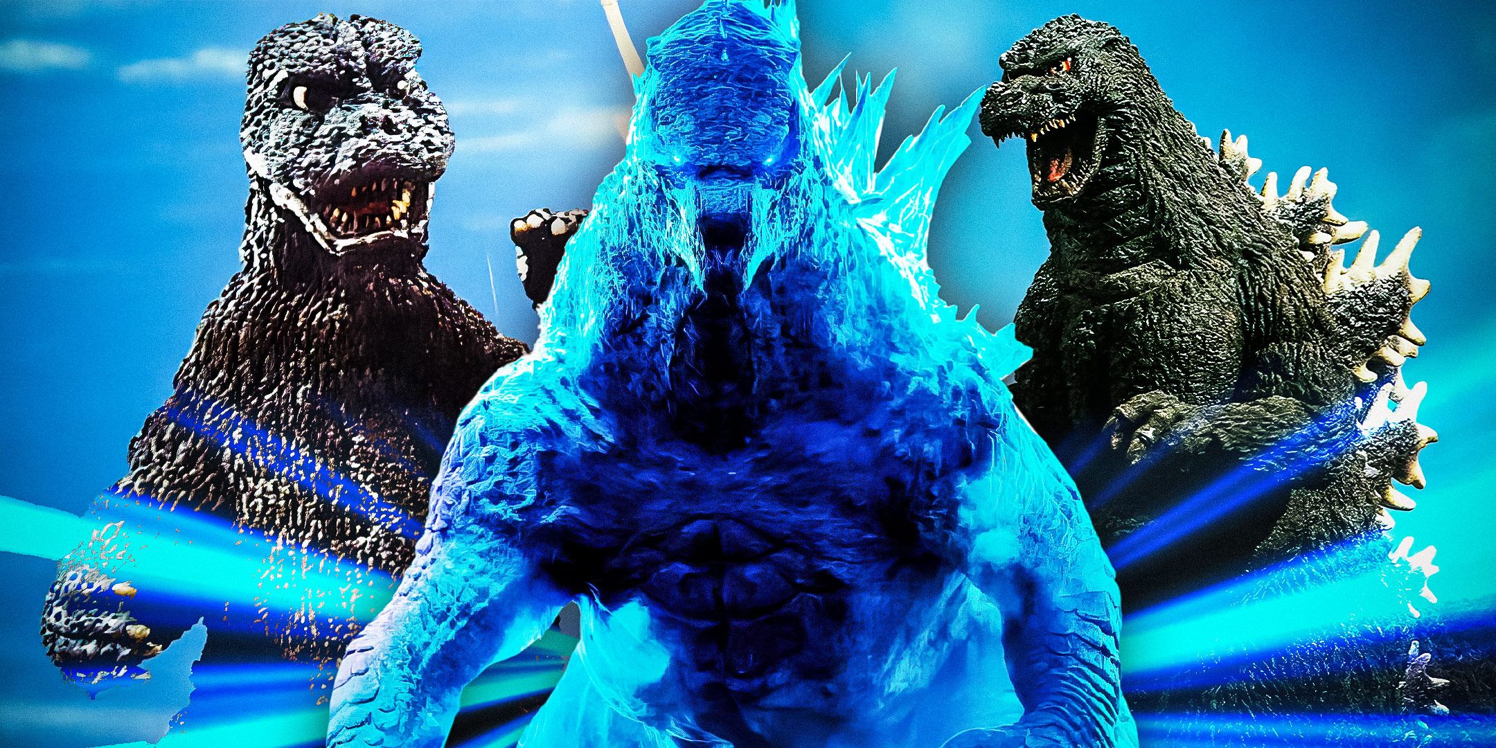 Showa-Godzilla,-Heisei-Godzilla,-and-Monsterverse-Godzilla