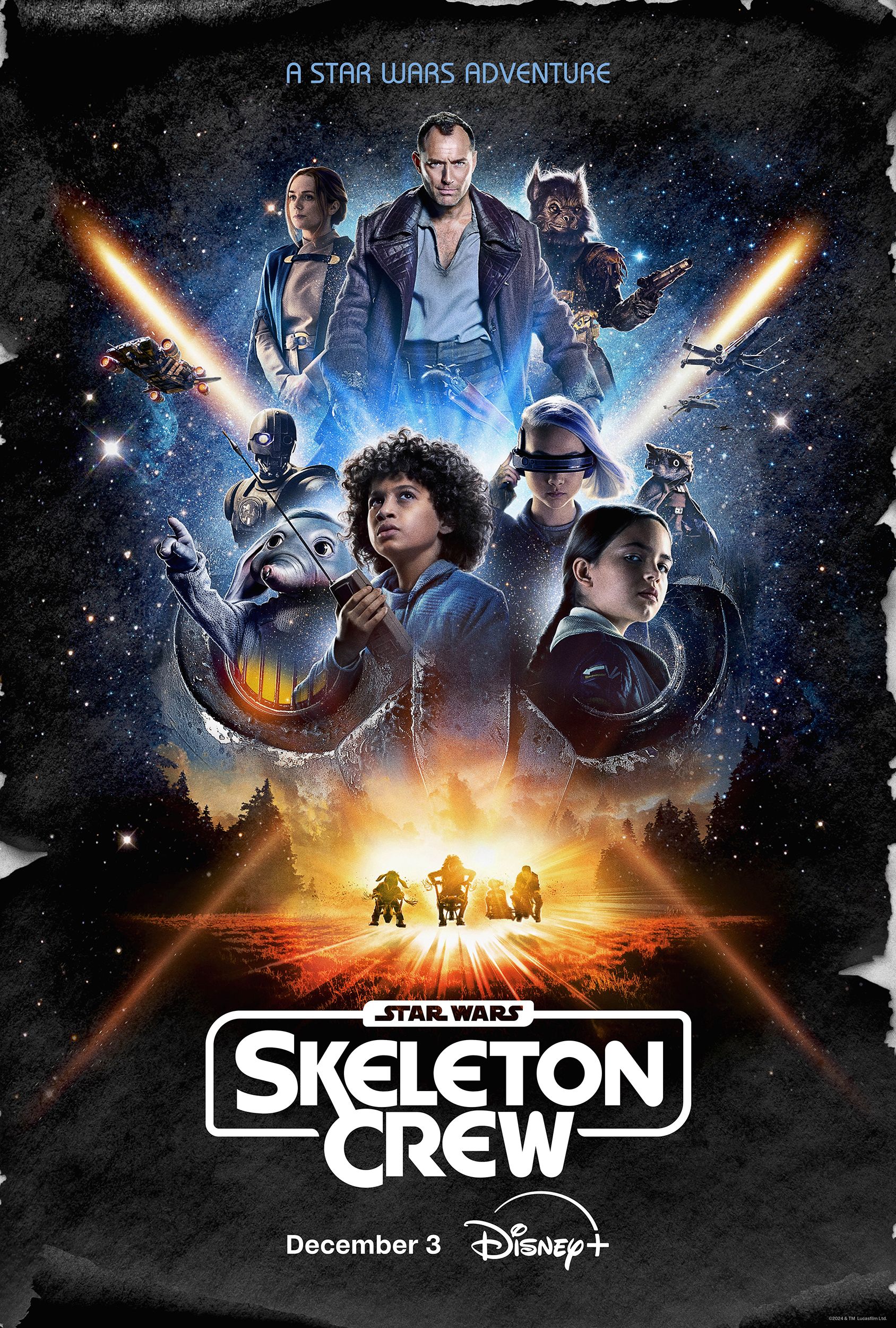 Póster del programa de televisión actualizado Skeleton Crew Disney +