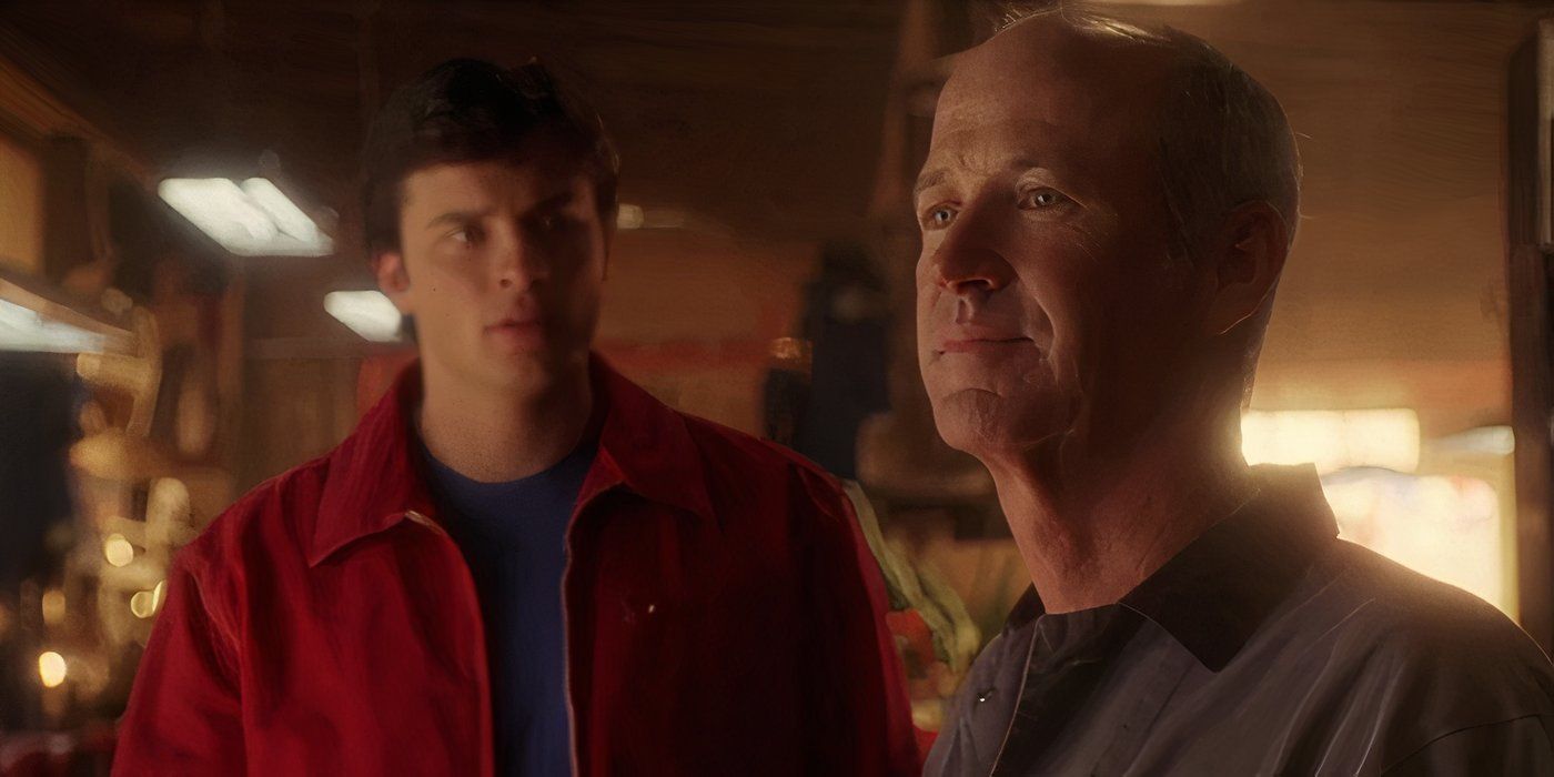 Tom Welling as Clark Kent and Marc McClure as Dax-Ur in Smallville