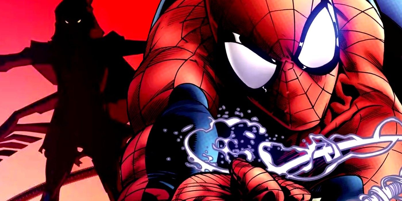 spider-man and a mysterious hooded villain