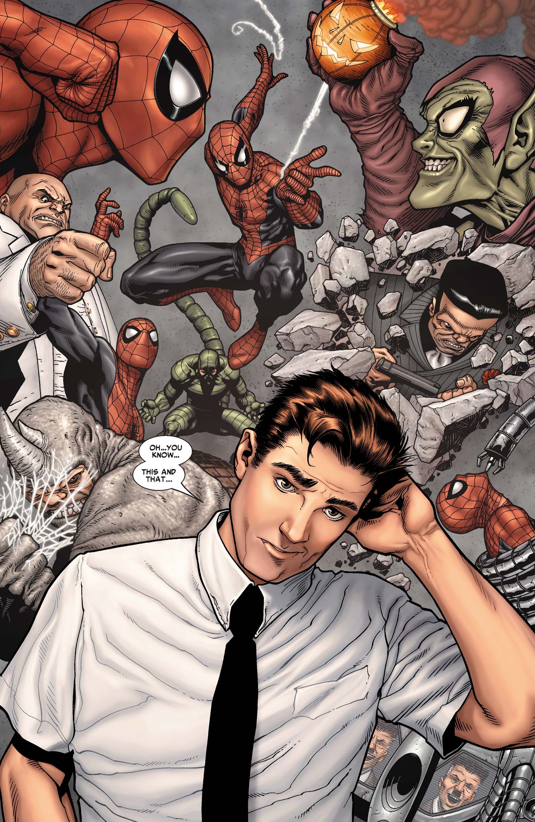 O Homem-Aranha pensa sobre sua vida em Amazing Spider-Man #546