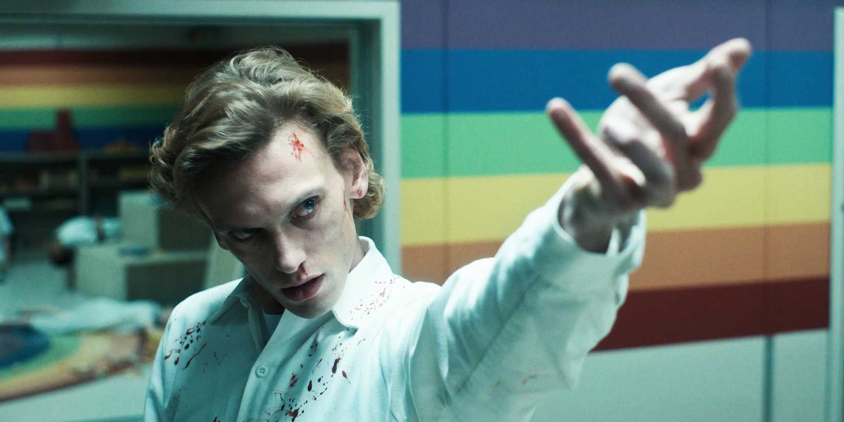 Henry Creel using his powers at the Rainbow Room in Stranger Things season 4