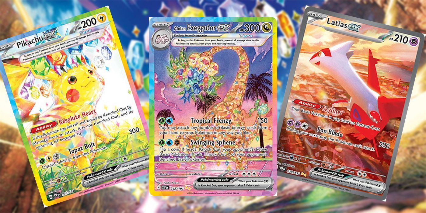 Los 10 juegos de cartas coleccionables de Pokémon más caros: las cartas Surging Sparks que valen más dinero