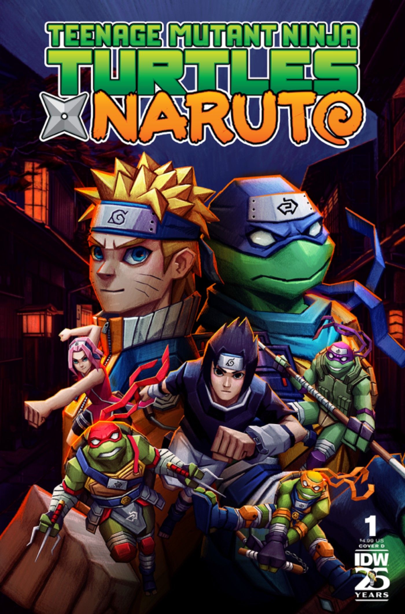 Tartarugas Ninja Adolescentes Mutantes X Naruto Variante Capa 2