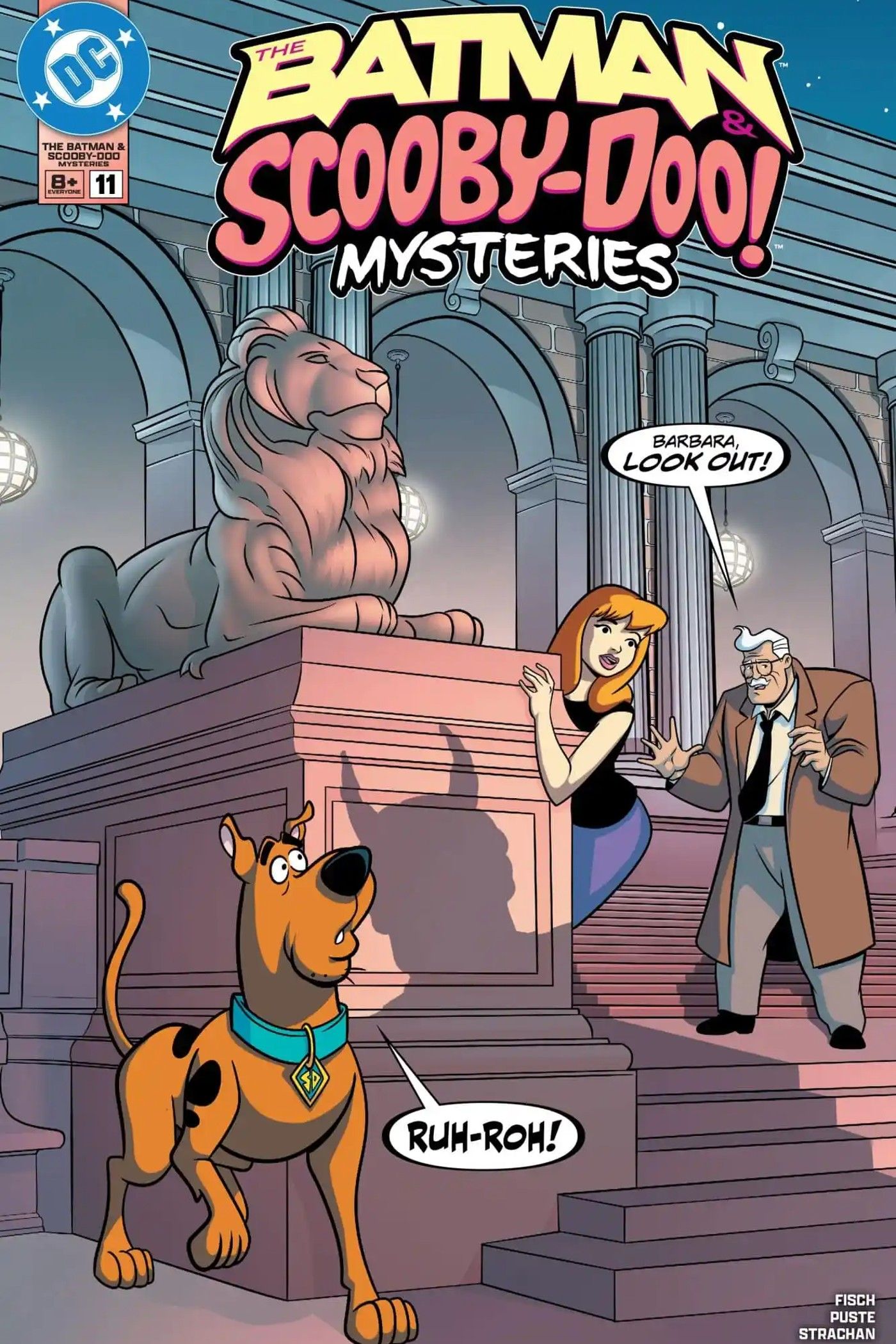 Arte da capa de The Batman and Scooby-Doo Mysteries #11 apresentando o Comissário Gordon e Barbara Gordon Batgirl