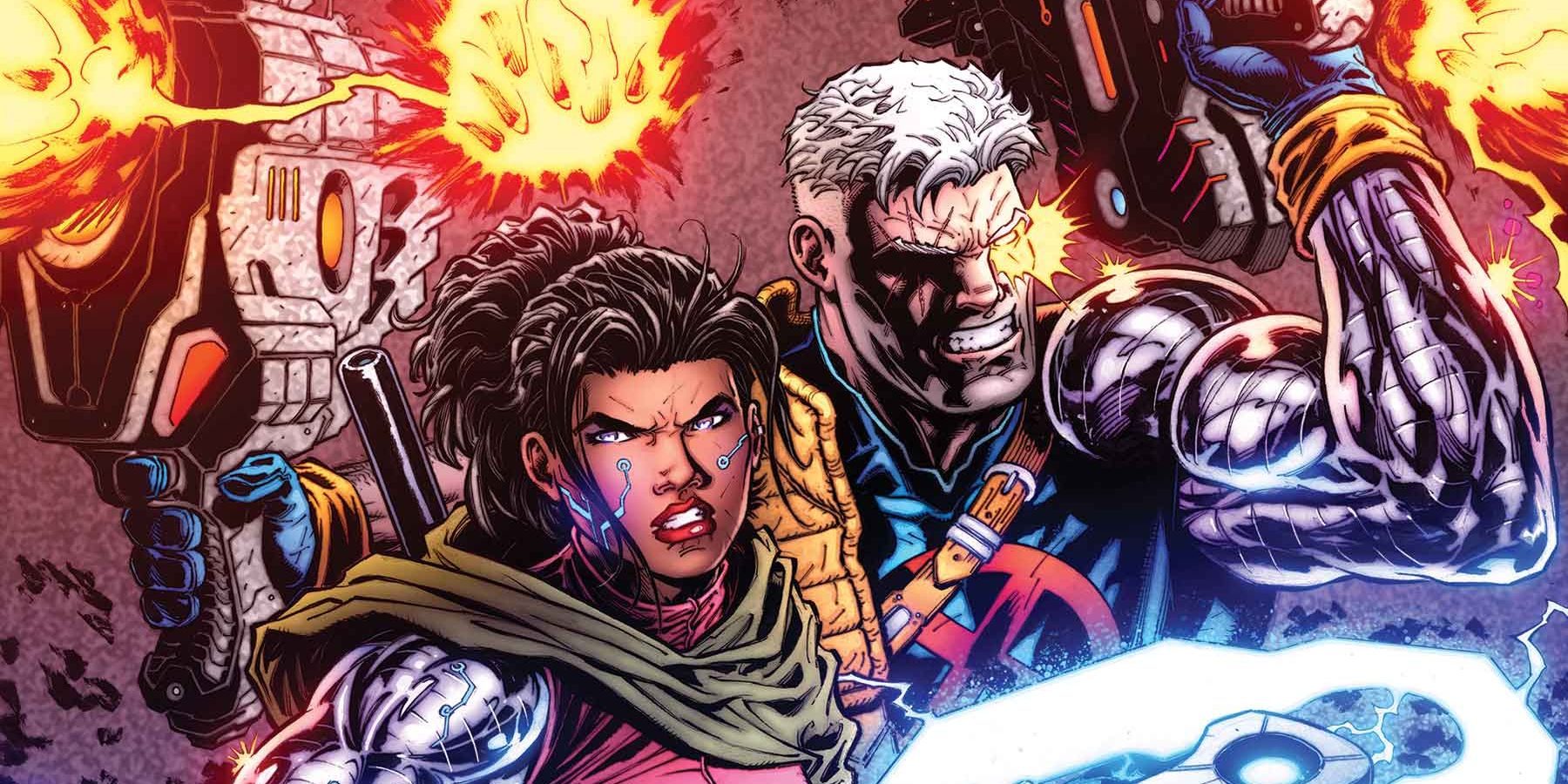 Comic book art: The cropped cover to Cable Love and Chrome #2