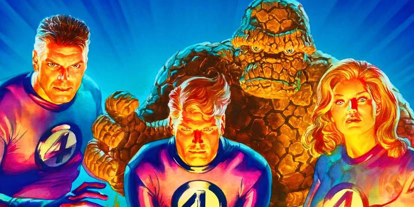The Fantastic Four looking at light in Marvel Comics