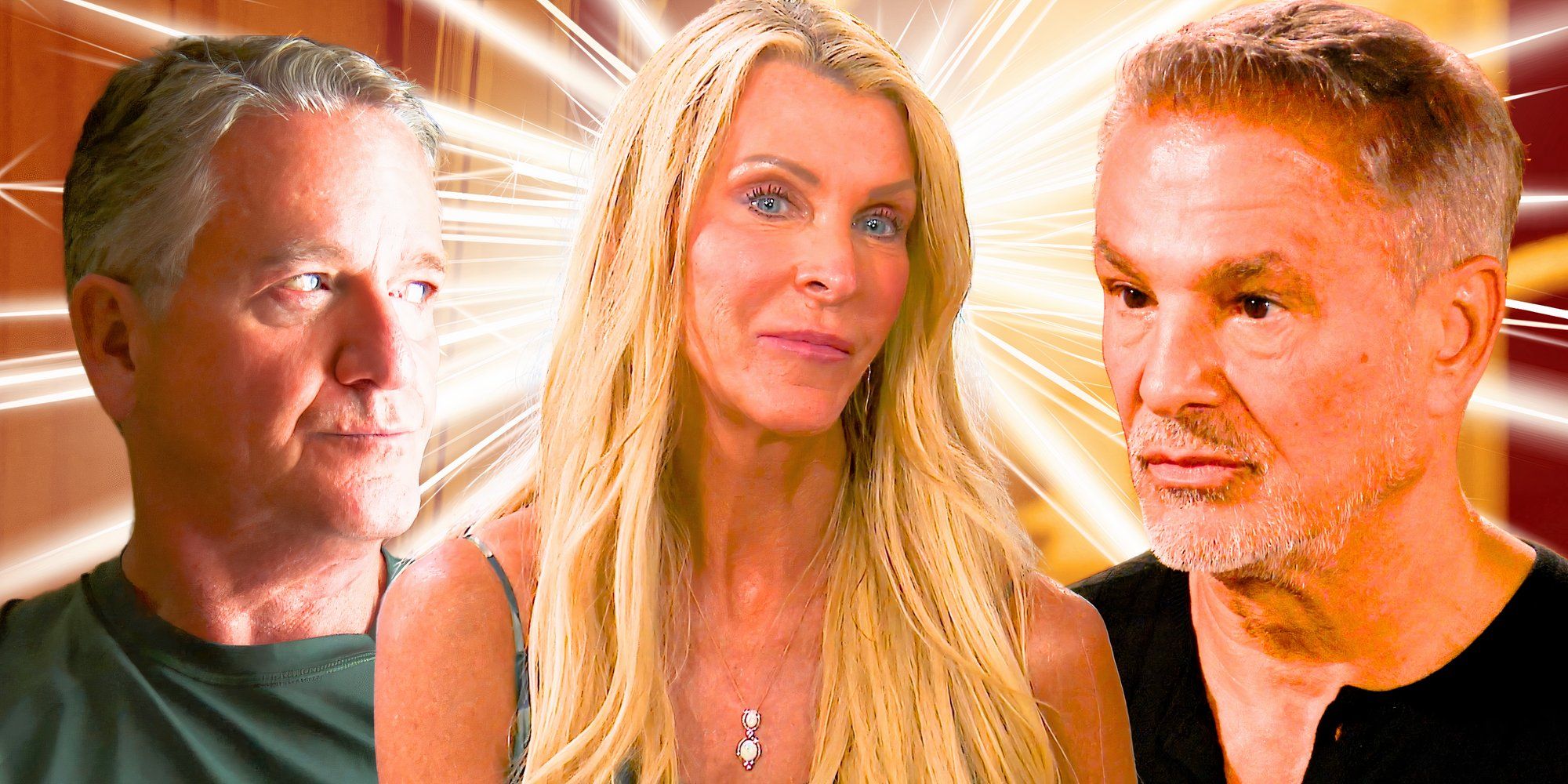 The Golden Bachelorette  montage of Chock and Pascal with Joan in the middle