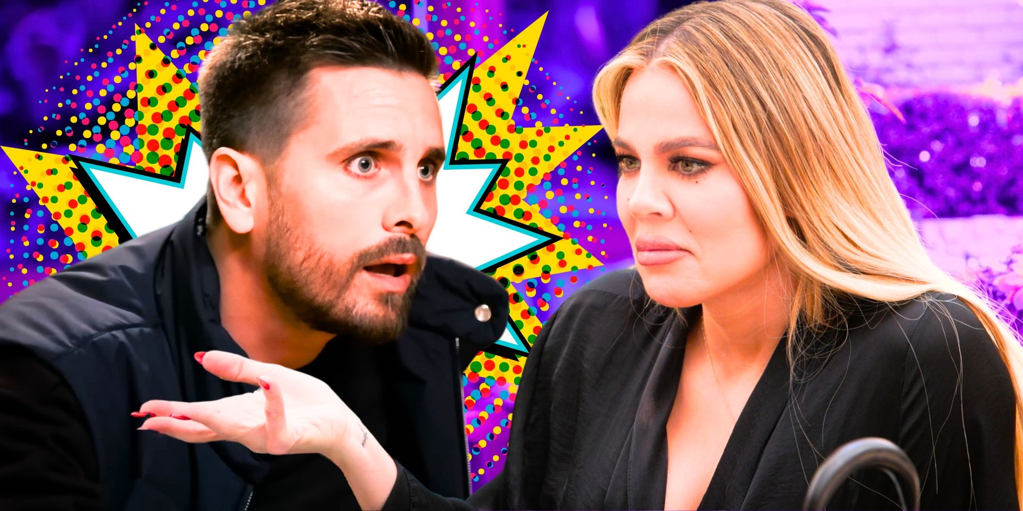 Scott Disick and  Khloé Kardashian looking intense