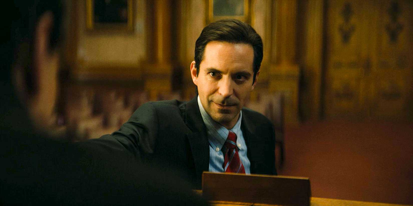 Councilman Hady (Rhys Coiro) makes a deal with Oz in exchange for handing over Sofia in The Penguin Season 1 Ep 8