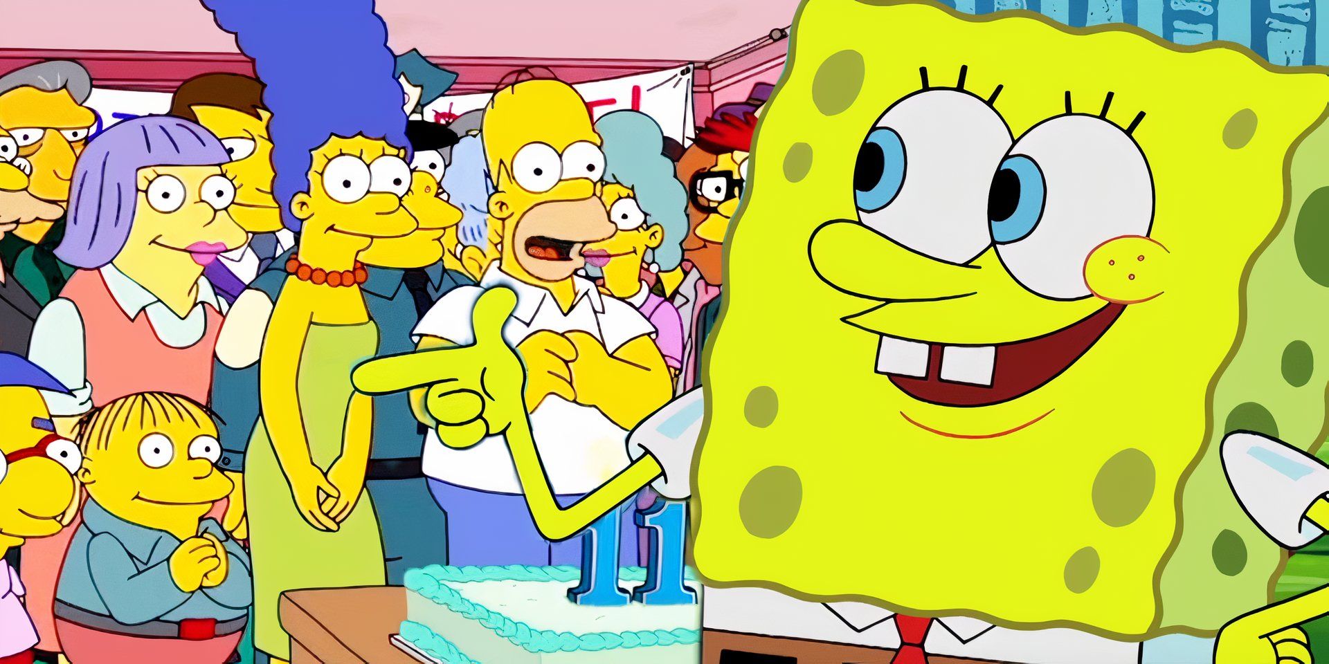 Los personajes de Los Simpson y Bob Esponja se mezclan en un crossover de fan-art