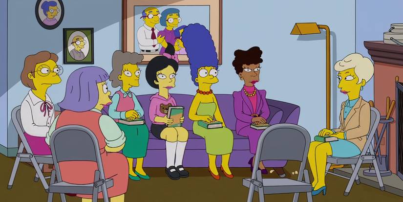 The Simpsons Women In Shorts Landing Couch 1