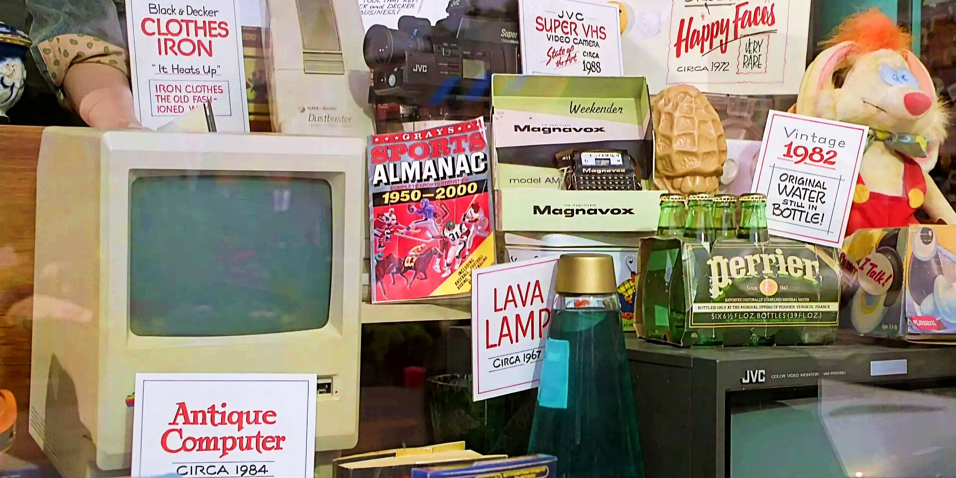 The sports almanac in a retro showcase in Back to the Future Part 2