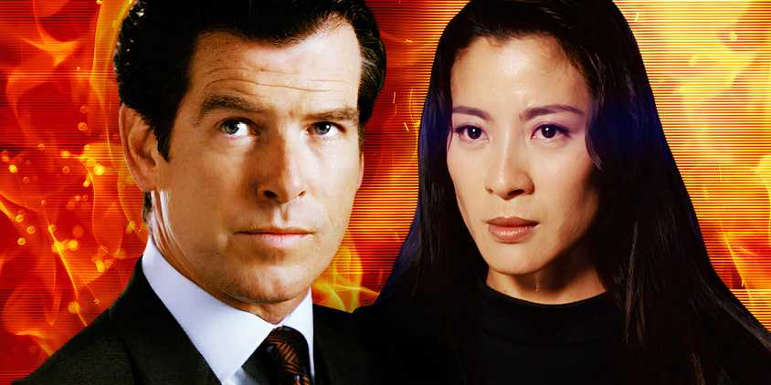 Pierce Brosnan and Michelle Yeoh in Tomorrow Never Dies