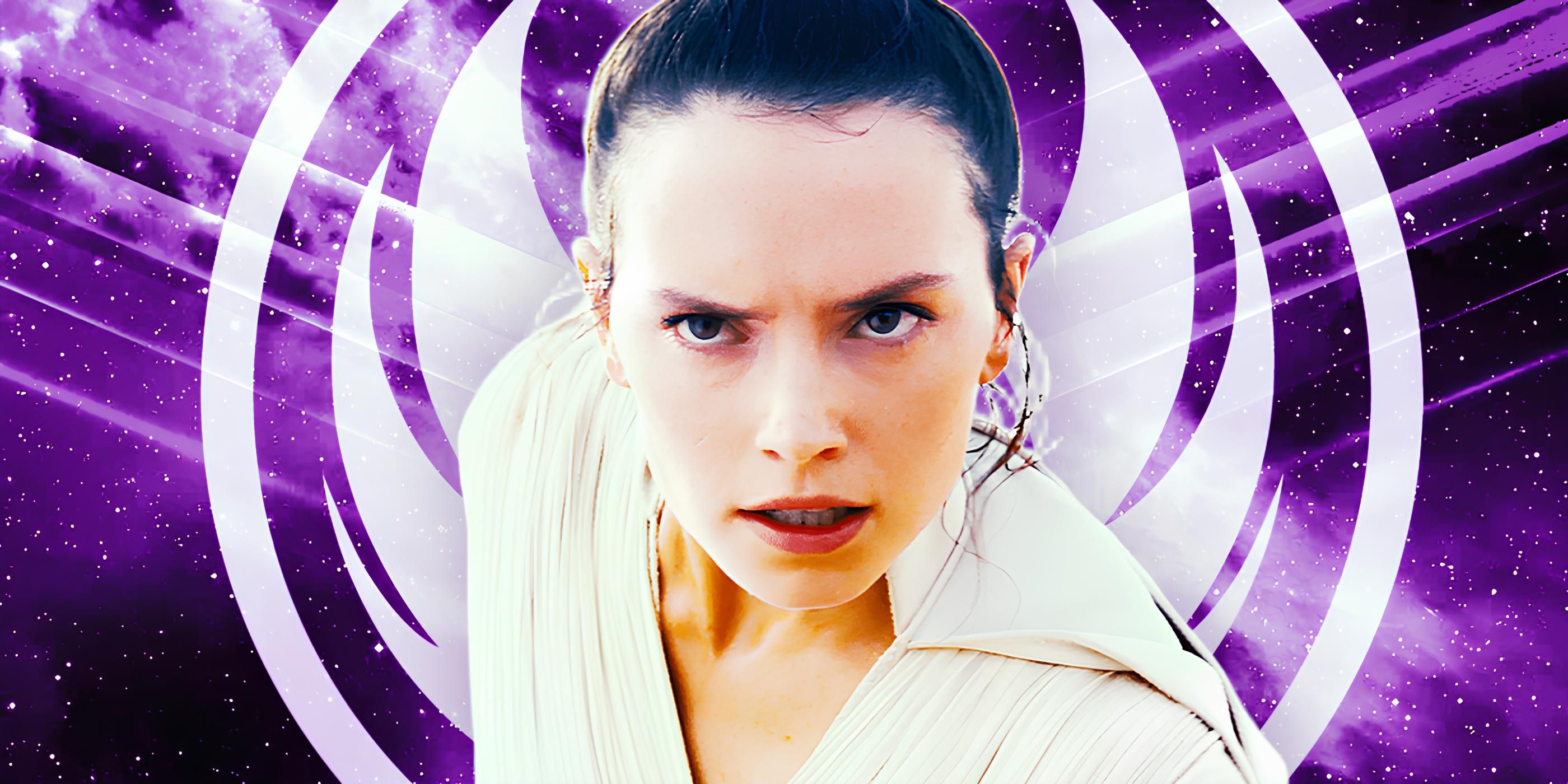 Rey and New Jedi order logo