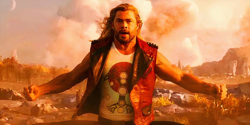 Thor doing the splits in Thor Love and Thunder