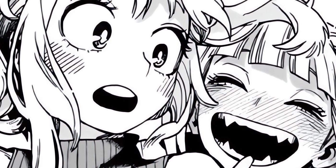 Toga pressiona Ochako a estar com Deku. 