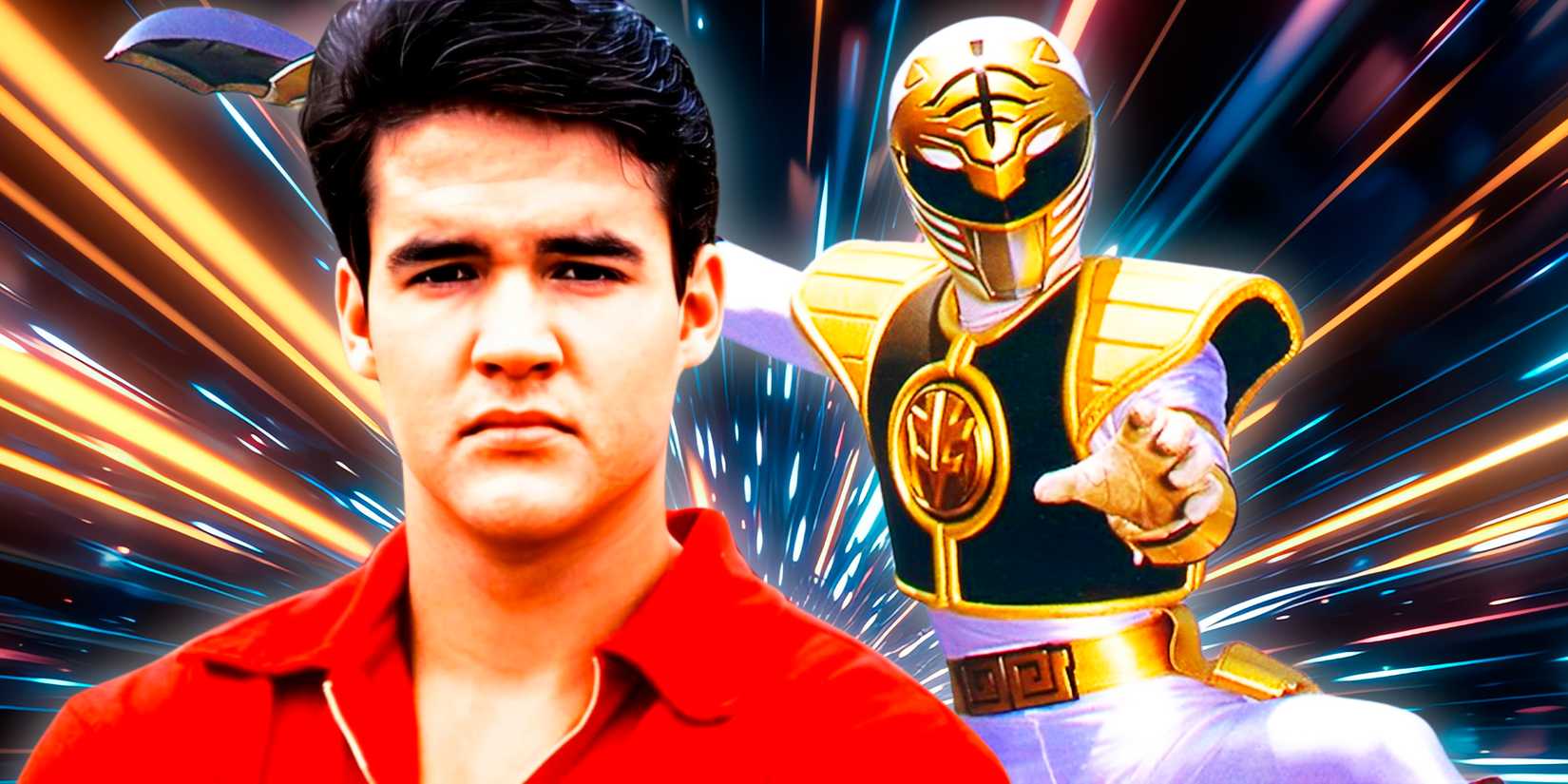 Tommy as the White Ranger and Jason in Mighty Morphin Power Ranger