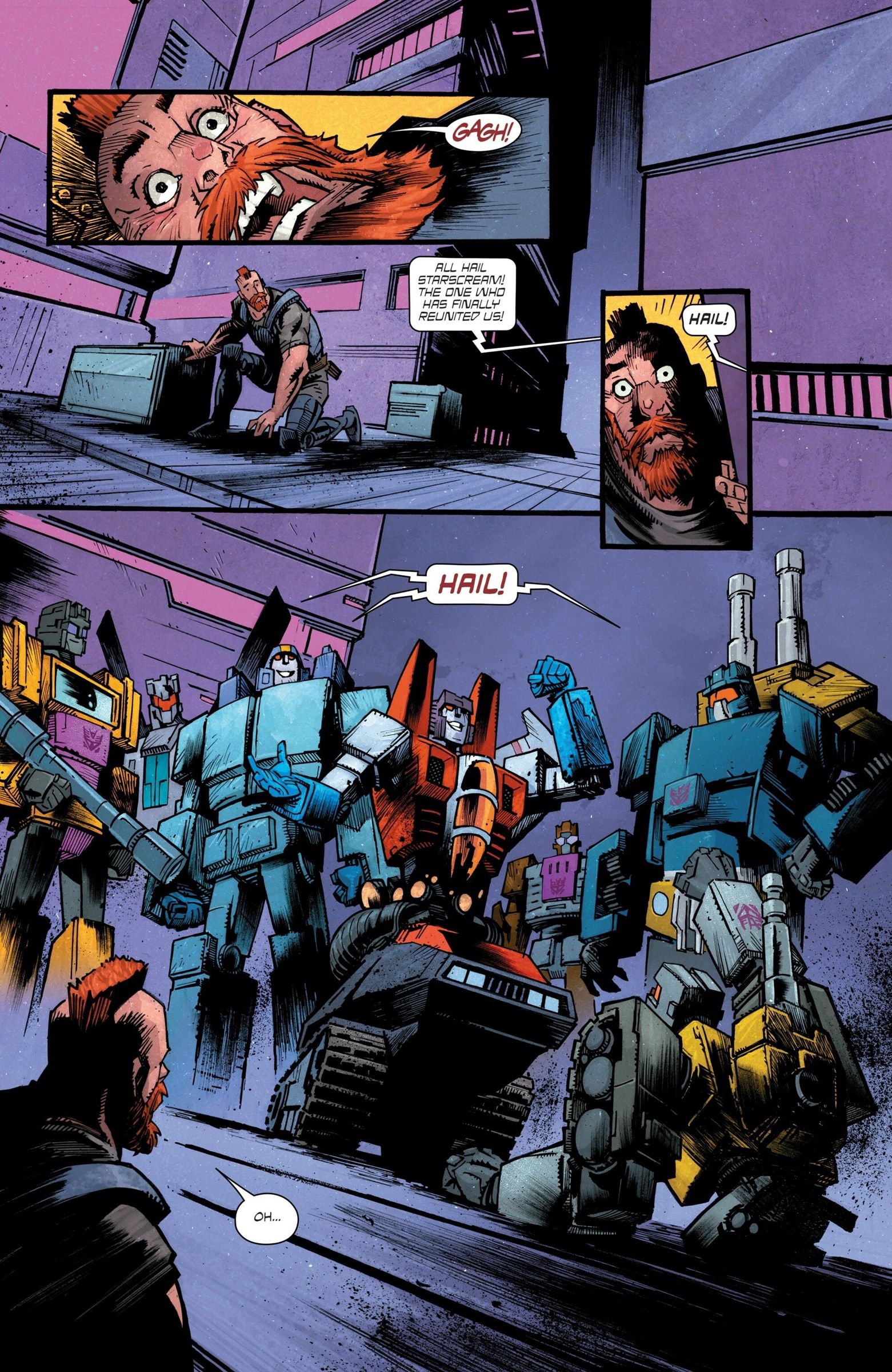 Página de cómic: Starscream recluta a los Combaticons