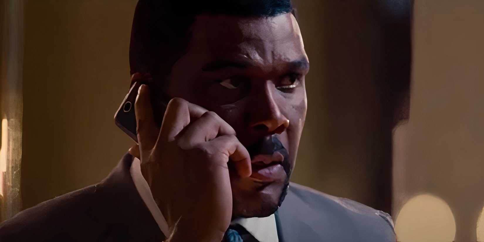 Tyler Perry as Alex Cross on the phone in Alex Cross