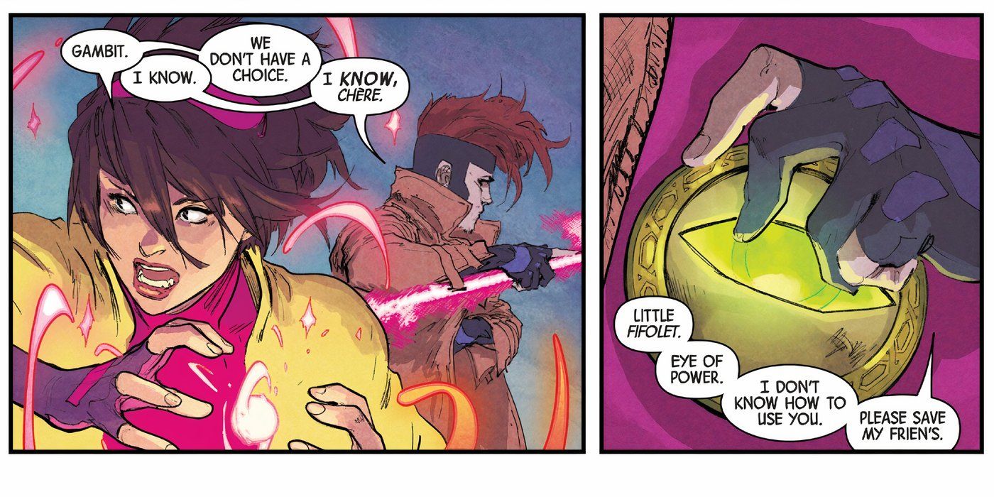 Uncanny X-Men 5 Gambit tenta usar o Olho de Agamotto apesar de não saber como