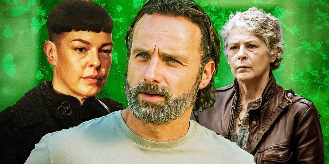 Jadis, Rick, and Carol in The Walking Dead franchise