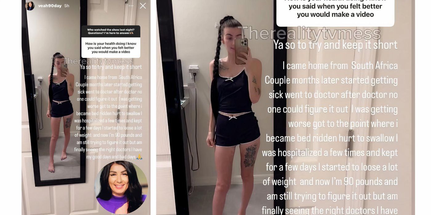 Veah Netherton in 90 Day Fiance showing weight loss in mirror selfie