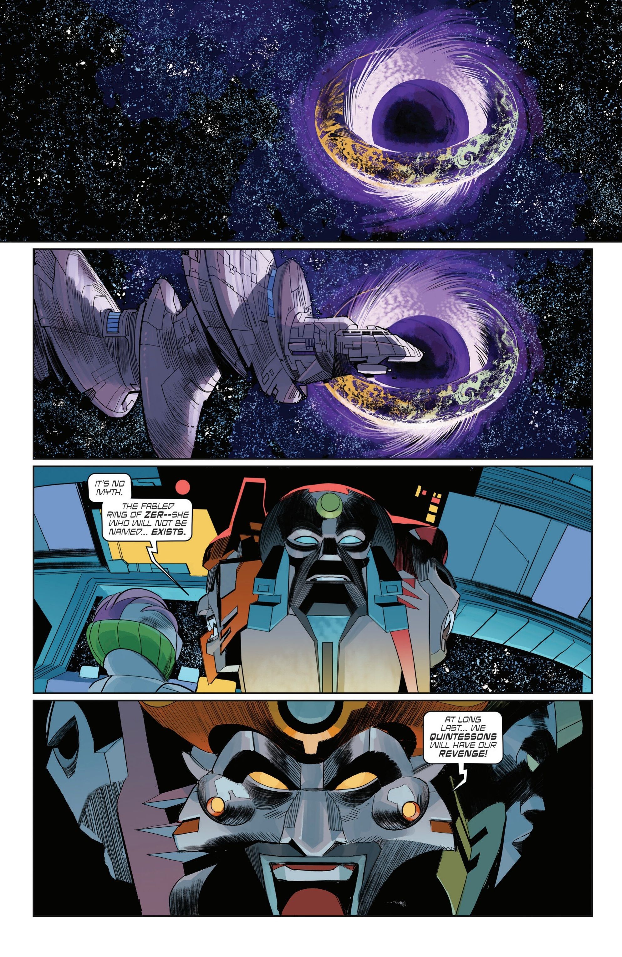 Void Rivals #14, the Quintessons arrive at the Sacred Ring.