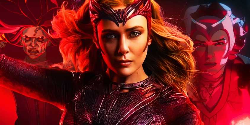 Wanda Maximoff's Scarlet Witch in Doctor Strange in the Multiverse of Madness, Marvel Zombies and What If...?