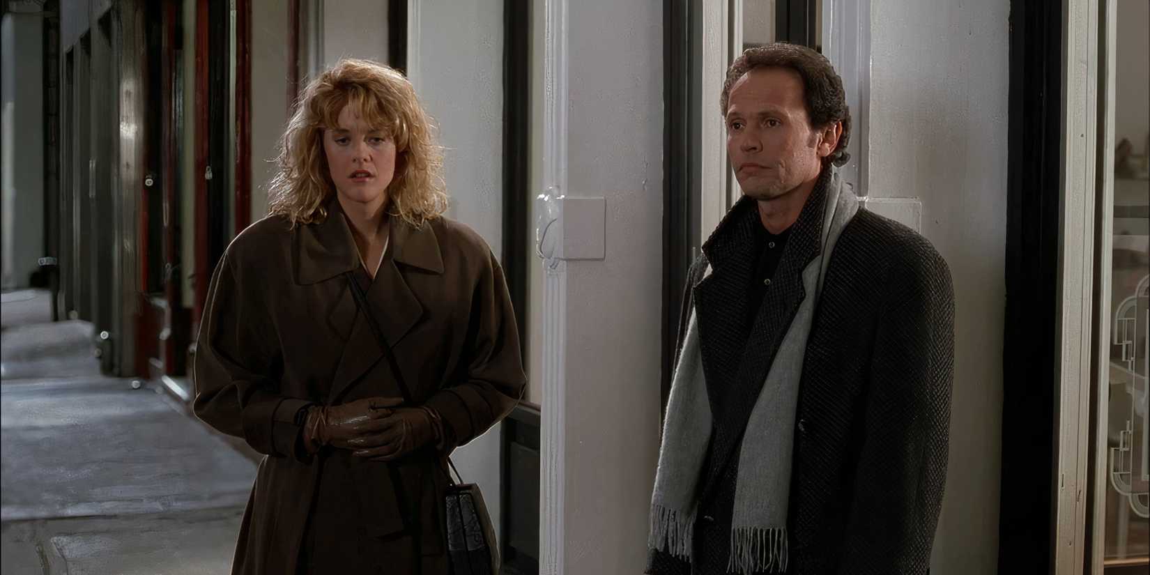 Actor Billy Crystal and actress Meg Ryan as Harry and Saly in When Harry Met Sally. 
