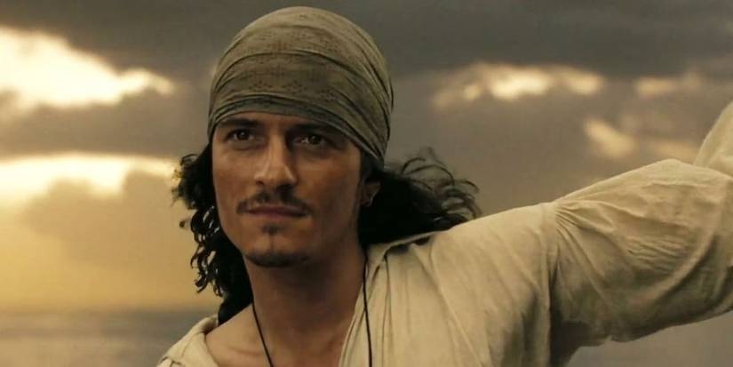 Will Turner sailing in Pirates of the Caribbean At World's End