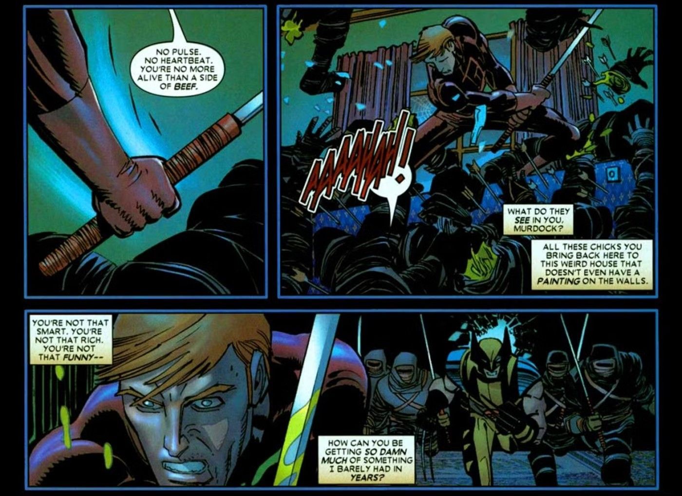 Wolverine reclama da vida amorosa do Demolidor