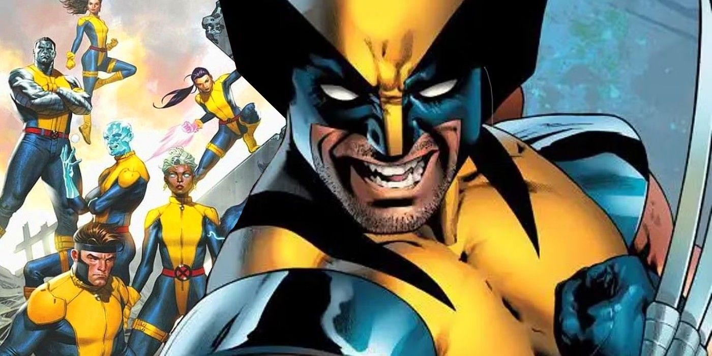 wolverine looking cheerful with the x-men