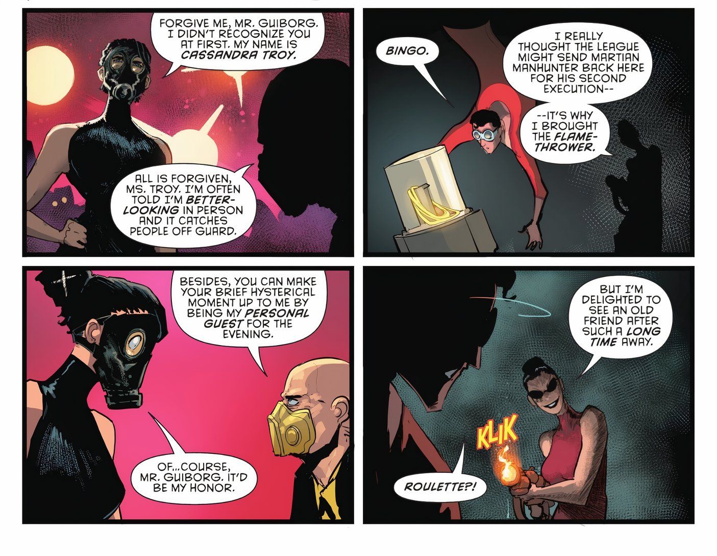 Comic book panels: Wonder Woman Reveals Her New Undercover Identity