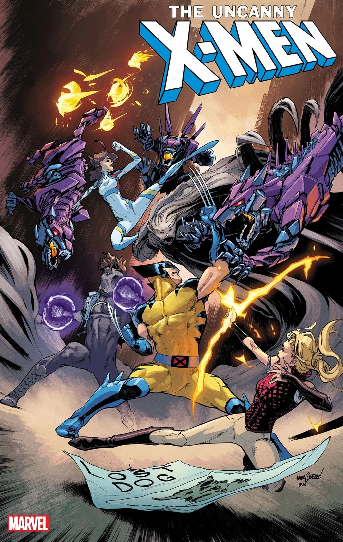 Capa de x-men 10 mostrando novos sentinelas bloodhound