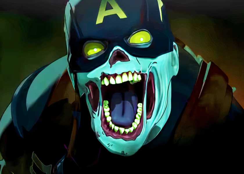 Zombie Captain America yelling in What If...? season 1