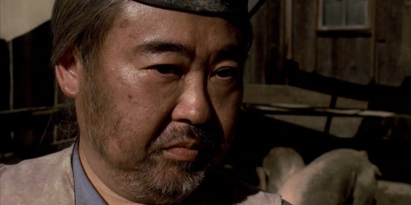 Mister Wu looking angry in Deadwood